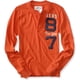 thumbnail image 1 of Camiseta henley de manga larga Aeropostale Aero 87 para hombre naranja pequeña, 1 of 1