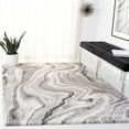 thumbnail image 3 of SAFAVIEH Cyrus Lance Abstract Shag Area Rug, Gray/Beige, 5'5" x 7'6", 3 of 11