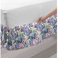 thumbnail image 2 of Lilac Bed Skirt, Colorful Lilac Flowers Budding Efflorescence Season Soulful Spring in the Country, Elastic Bedskirt Dust Ruffle Wrap Around for Bedding Decor, 4 Sizes, Multicolor, by Ambesonne, 2 of 2