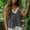 Gray, variant on Women's Summer Linen Blend V-Neck Lace Cami Top Adjustable Spaghetti Strap Sleeveless Casual Top Khaki M