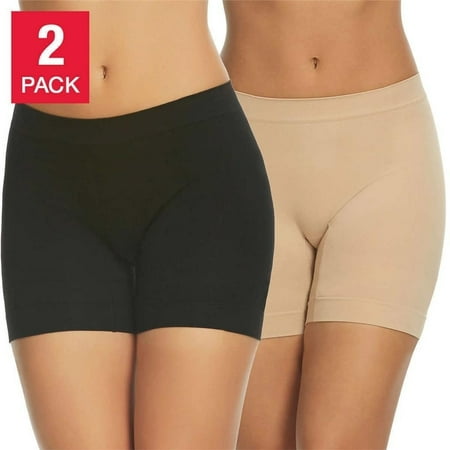 

Gloria Vanderbilt Women s 2-Pack Seamless Slip Short Black/Nude M New without box/tags