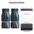 thumbnail image 5 of Sikiie Abstract Botanical Heart Car Foot Mat Set of 4 Pieces Basics Universal Fit Rubber Carpet Floor Mats For Car SUV Van & Truck, 26.8"L x 17.3"W (Front), 13"L x 17.3"W(Rear), 5 of 6