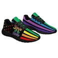 thumbnail image 5 of Unisex Rainbow Sneakers, LGBT Shoes for Men Women Lightweight Breathable Running Shoes Black Size 13, 5 of 7