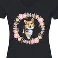 thumbnail image 4 of Inktastic Corgi Gifts for Dog Lovers Women's V-Neck T-Shirt, 4 of 5