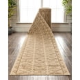 thumbnail image 1 of Well Woven Custom Size Indoor/Outdoor Runner - Choose Your Length - Sturl Beige Indoor/Outdoor Flat Weave Pile Nordic Diamond Pattern 31 Inch Wide x 19 Feet Long Runner (31" x 19' Runner) Rug, 1 of 5