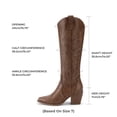 thumbnail image 3 of DREAM PAIRS Botas Vaqueras para Mujer Hasta Las Rodilla, Cowboy Boots Mujer Con Tacón, 3 of 8
