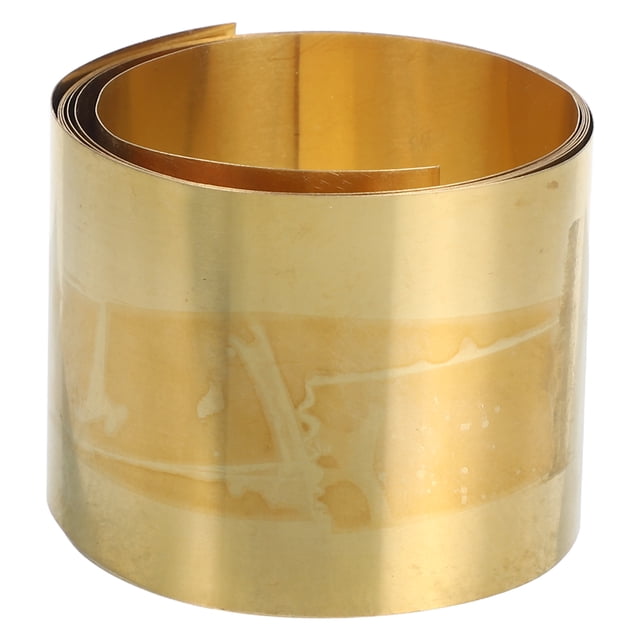 Rollo de lámina de latón grueso: lámina de cobre de alta pureza para manualidades, laboratorios, reparaciones eléctricas, joyería y proyectos creativos - 100 g