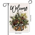 thumbnail image 6 of Christmas Foliages Garden Flag Pinecone Garden Flags 12.5x18 Double Sided Christmas Yard Flag Rustic Burlap Farmhouse Welcome Decorative Flags for Outside Outdoor Lawn Xmas Decoration, 6 of 6