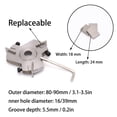 thumbnail image 2 of Grinder Disc Wood Carving Woodworking Detachable 3 Blade Root Milling Cutter, 2 of 7