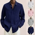thumbnail image 2 of Men's Casual Shirt Men’s Long Sleeve Shirts Fashion Shirts Tops Casual Button Down Shirts Dress Shirt Regular Fit Long Sleeve Stretch Shirts Tops Vacation Wedding Shirts, 2 of 8
