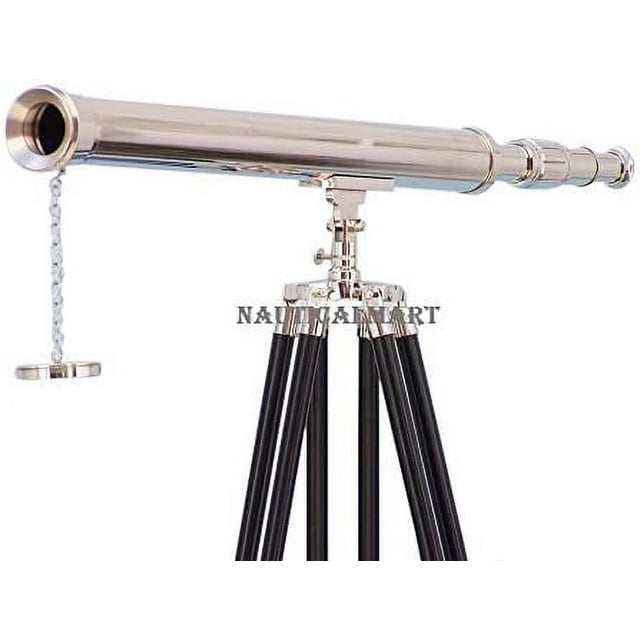 Nauticalmart Floor Standing Chrome Harbor Master Telescope 60"