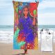 thumbnail image 1 of Toalla de playa Encanto, suave, ligera, de secado rápido, absorbente, grande, para baño, para niños y adultos, para viajes, natación, playa, gimnasio, camping, yoga, 27,5 x 55 pulgadas, 1 of 8