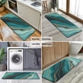 thumbnail image 6 of Teal Gold Marble Pattern Kitchen Rug Mat,Kitchen Runner Rugs Non Skid Washable,Decorative Kitchen Floor Mats for Kitchen,Sink,Laundry,17"x47.2", 6 of 7