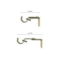 thumbnail image 4 of Better Homes & Gardens Plated Brass 3/4" to 1" Adjustable Curtain Rod Brackets, 2 Count, 4 of 6