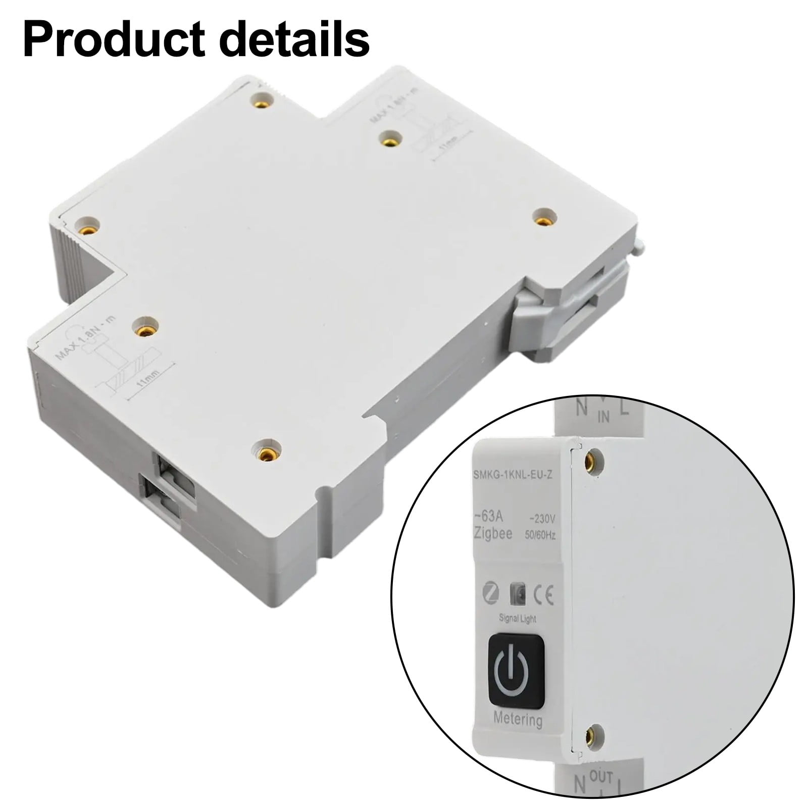 Dreamhall for Tuya for Zigbee Circuit Breaker for Din Rail Control Switch with Metering