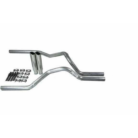 96-99 Chevrolet GMC Truck 5.7L Mandrel Bent Dual Exhaust Tail Pipe Kit w/ Tips
