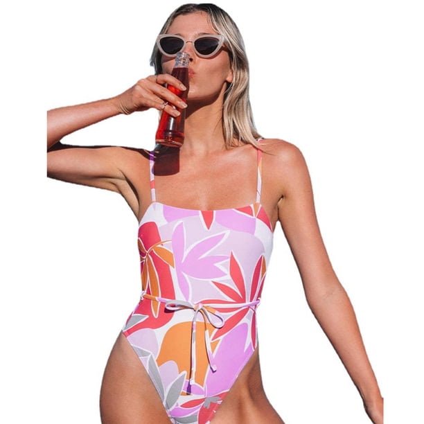 Gibobby Trajes de Baño para Mujer Ropa interior de mujer H1638 Nueva primavera y verano para mujer Vestido sexy grande estampado Ropa interior sexy para (Rojo,CH)