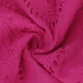 thumbnail image 7 of VSSSJ Womens V Neck Solid Color Embroidery Eyelet Loose Dresses Lantern Long Sleeve Buttons Lace Stitching Swing Ruffle Tiered Dress Hot Pink XXL, 7 of 7