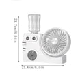 thumbnail image 4 of Weloille USB Rechargeable Atomizing Desktop Fan, Ultra Quiet Mini Cooling Air Cooler Fan with Data Cable, Portable 2 Speed Adjustable Misting Fan, for Home Office Desk Outdoor Travel Use, 4 of 5