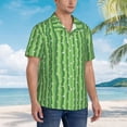 thumbnail image 3 of Balery Cactus Camisas hawaianas de manga corta para hombre, camisas playeras de corte holgado, camisas de vacaciones con botones,3X-Large, 3 of 7