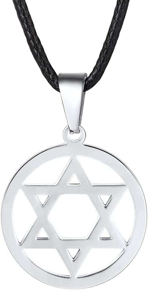 Braided Leather Necklace,Black,Plain 