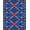 Blue, Pattern 1, variant on ODIKA 4' x 6' Machine Washable Non-Slip Area Rug, Geometric Hexagon High Traffic Rug, Red, 504779