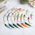 thumbnail image 4 of Señuelos de pesca artificiales, 20 piezas de señuelos de pesca de plástico, aparejos de pesca, señuelos de pesca realistas, diseño revolucionario, 4 of 8