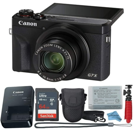 Canon Powershot G7X Mark III Point & Shoot Digital Camera + Accessory Bundle + One Stop Shop Cloth