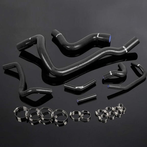 Silicone Radiator Tube Hose Kit Black with Clamps,Fit for 1997 Volvo 850 T-5/98-00 S70/98-04 V70