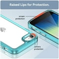 thumbnail image 6 of Feishell Clear Case for iPhone 7/8/SE 2020/SE 2022 4.7 inch,Shockproof Hybrid Soft TPU Bumper Anti-Scratch Hard Acrylic Back Transparent Slim Phone Case Cover for iPhone 7/8/SE 2020/SE 2022,Skyblue, 6 of 7