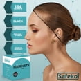 thumbnail image 2 of Mallas para pelo SAFEKO, 144 unidades, envueltas individualmente, de nailon, color negro, 2 of 5