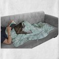 thumbnail image 6 of Dog Lover Soft Flannel Fleece Throw Blanket, Hand Drawn Detailed Pet Animal with Paw Prints Background and Bone, Cozy Plush for Indoor and Outdoor Use, 70" x 90", Pale Blue Brown, by Ambesonne, 6 of 6