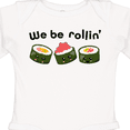 thumbnail image 4 of Inktastic We Be Rollin Cute Sushi Boys or Girls Long Sleeve Baby Bodysuit, 4 of 5