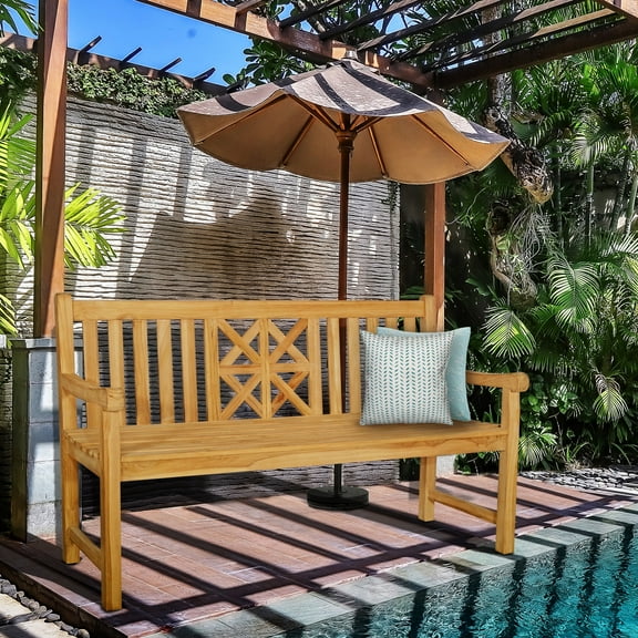 Teak Wood Arizona Outdoor Patio & Garden Bench, 5 Foot