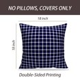 thumbnail image 2 of LALILO Throw Pillow Covers Navy Blue And White Tartan Plaid Cushion Cover 18" x 18", 2 Pack, 2 of 6
