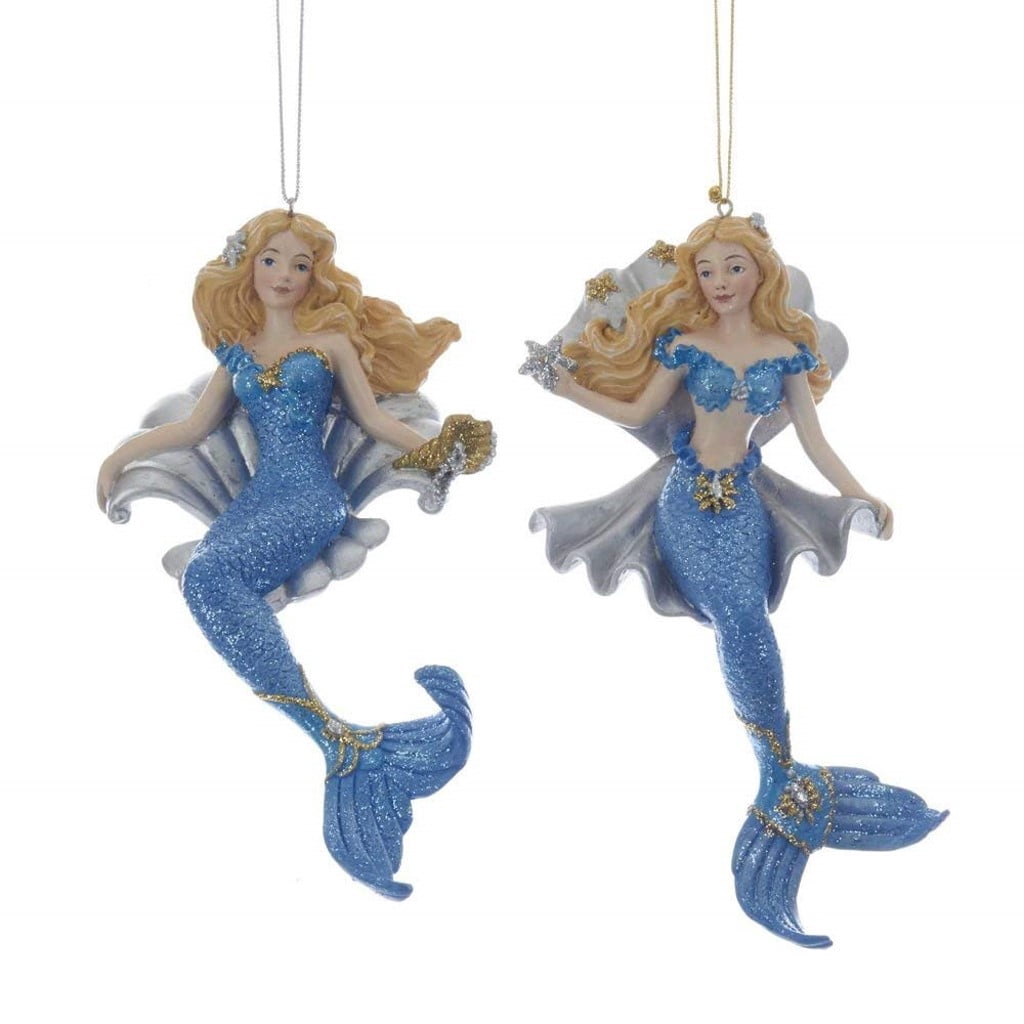 2 Mermaid With Shell Ornaments