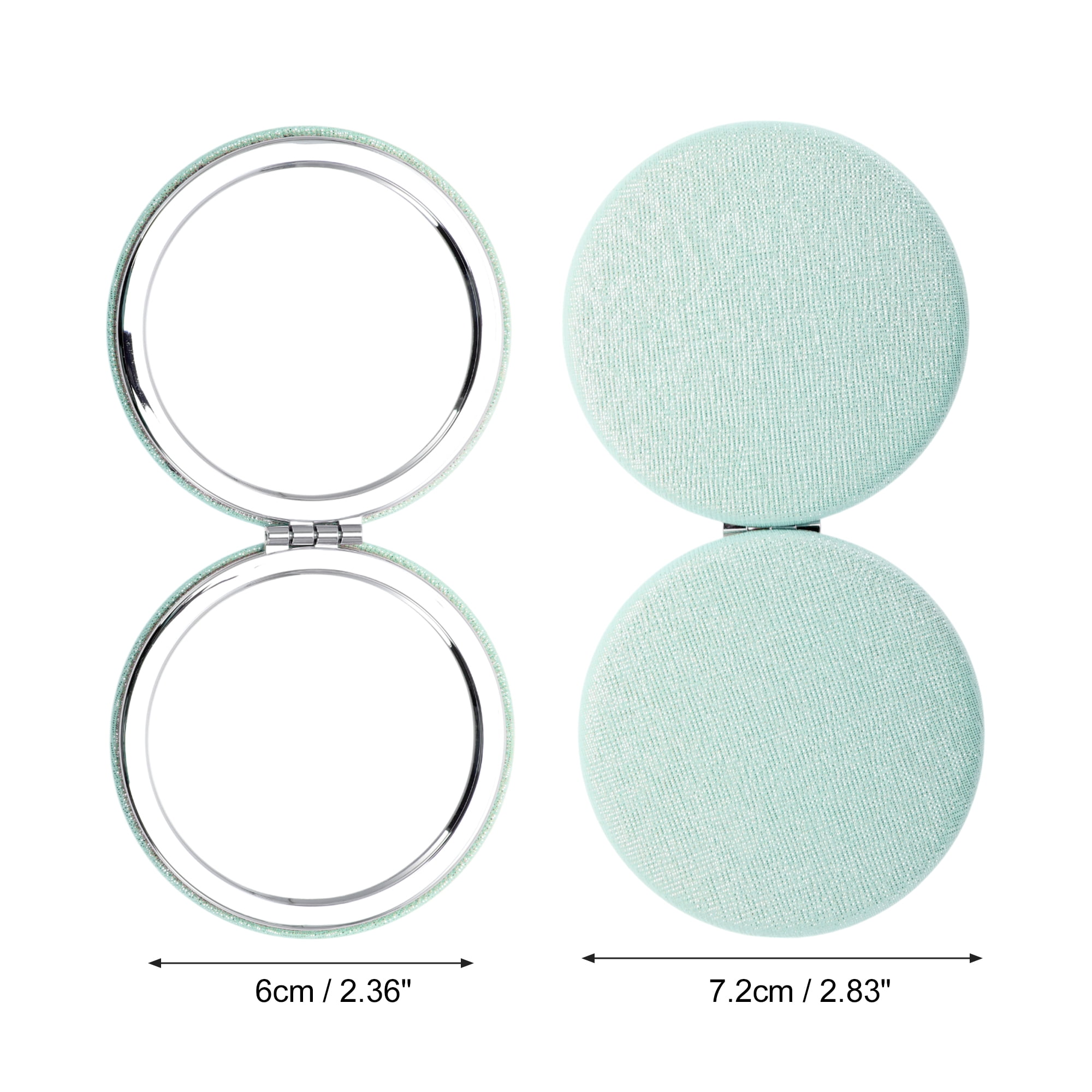 Unique Bargains 1pc Circular Makeup Mirror for Personal Grooming Green