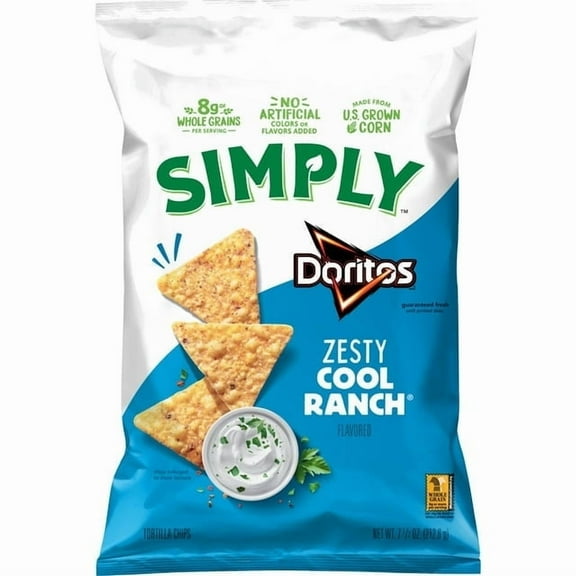 Doritos Simply Cool Ranch Flavored Tortilla Chips, 2.625 oz - Walmart.com