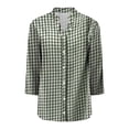 thumbnail image 4 of Easter oversized tshirts for women Fashion Casual Printed Shirts 3/4 Sleeve Button Down Shirts short sleeve shirts for women, 4 of 4