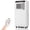 Black nameplate, variant on 8000 BTU Portable AC, 3-in-1 Remote Unit with 24H Timer, Sleep Mode, Dehumidify/Fan, Up to 350 sq ft, Black