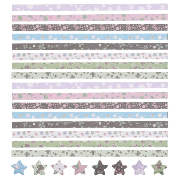 540 tiras de papel de origami de estrellas de colores para manualidades.