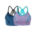 thumbnail image 2 of YouLoveIt Women Sports Bra, 2 pack Women Ladies Sports Bra Crop Tops Sexy Beauty Back Sports Bra Workout Sports Bras Cross Back Padded Sports Bras Yoga Bra with Removable Cups, 2 of 7