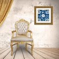 thumbnail image 3 of PI Studio 12x12 Gold Ornate Wood Framed with Double Matting Museum Art Print Titled - White Flowers On Indigo I, 3 of 4