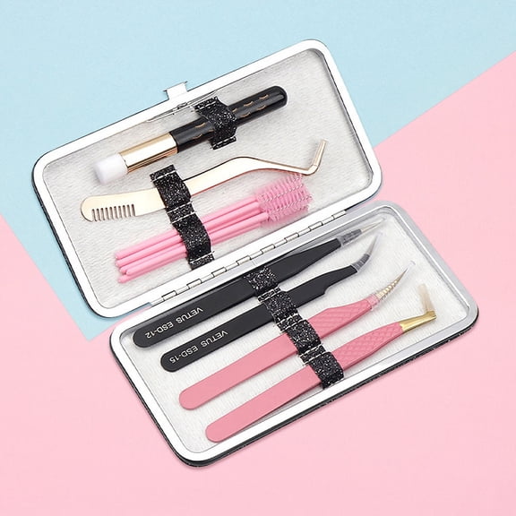 Hytrove Tweezers Storage Cases 2Pcs Lash Tweezer Holder Pink 6.1x3.1x0.6in For Travel Use