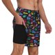 thumbnail image 2 of Fotbe Colorful Excavator Traje de Baño para Hombre – Shorts de Natación de Secado Rápido con Forro y Bolsillos-Small, 2 of 6
