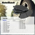 thumbnail image 3 of AutoShack Rear Ceramic Brake Pad Set for Nissan, Altima 2002-2006, 2009-2023 Rogue 2014-2020 Sentra 2013-2019 Murano 2003-2007, 2009-2022, AWD FWD L4 1.6L 1.8L 2.0L 2.5L V6 3.5L, 3 of 5