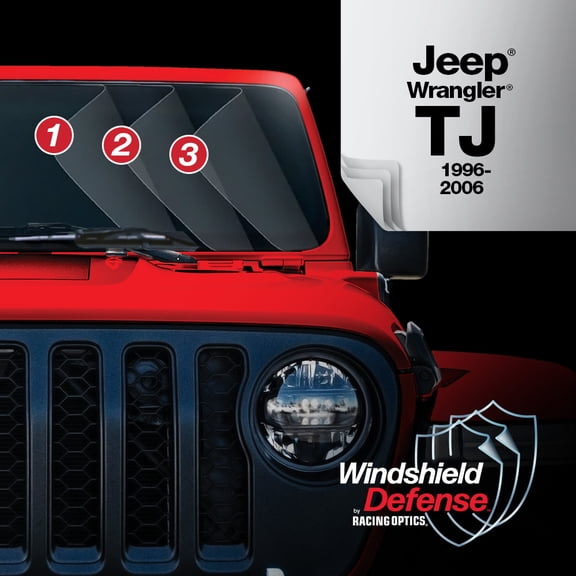 Windshield Defense™ Kit For Jeep(R) Wrangler - 1996-2006 - Windshield Protection from Cracks and Breaks - JP1330-TJ