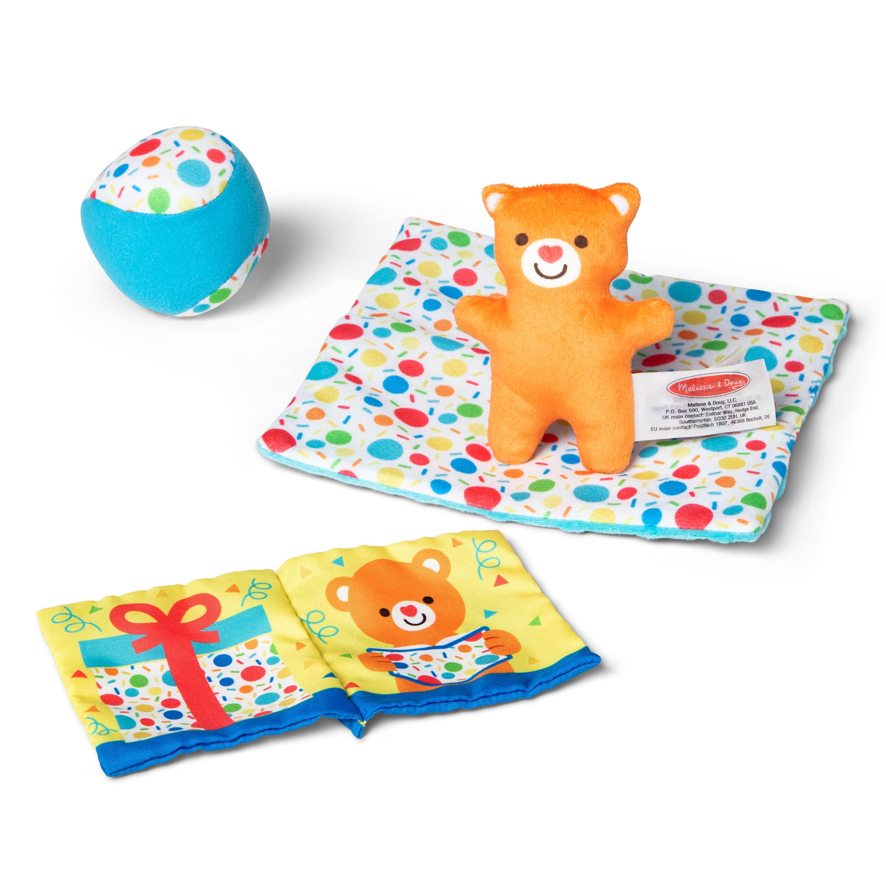 Melissa & Doug Wooden Surprise Gift Box Infant Toy (5 Pieces)