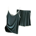 thumbnail image 2 of Hrsba Plus Size Loose Cami Set for Women Solid Color V Neck Camisole and Shorts Summer Soft Breathable Ladies Sleepwear Nightwear Pjs Set, 2 of 4