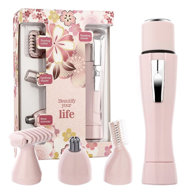 Trimmer Electric Women Shaver 4 in 1 Nose Trimmer Eyebrow Trimmer Battery Operated Lady Shaver